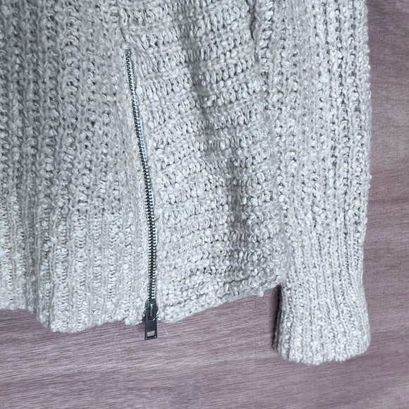 Anthropologie Moth knit sweater S small wool blend chunky v-neck zip - Picture 3 of 6
